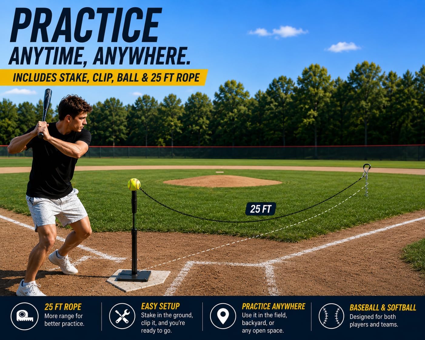 Softball On A Rope